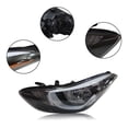 thumbnail image 2 of For 2014 2015 2016Hyundai Elantra Front Headlights Assembly Left Driver Side Headlamp Black Halogen Headlights OEM Replacement with Clear Lens 921013Y500, HY250218 (LH), 2 of 11