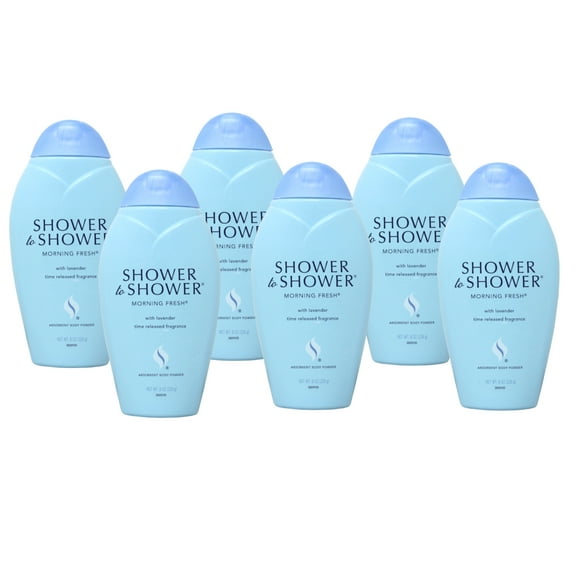 Shower To Shower Absorbent Body Powder, Morning Fresh, 8 Oz, - 6 Pack