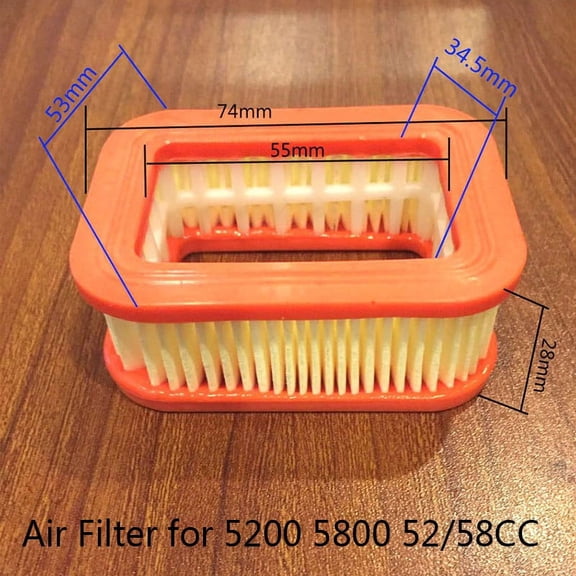 Gasoline Chainsaw Paper Air Filter Replacement for 5200 5800 52/58CC Chainsaws