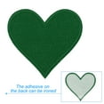 thumbnail image 3 of Uxcell Heart Shaped Iron-on Patches for Clothing Packaging Gifts Clothing Home Textiles Green 3 Pcs, 3 of 7