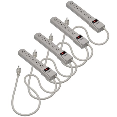 Digital Innovations 4380100 6-Outlet Power Surge Protector  4 Pack