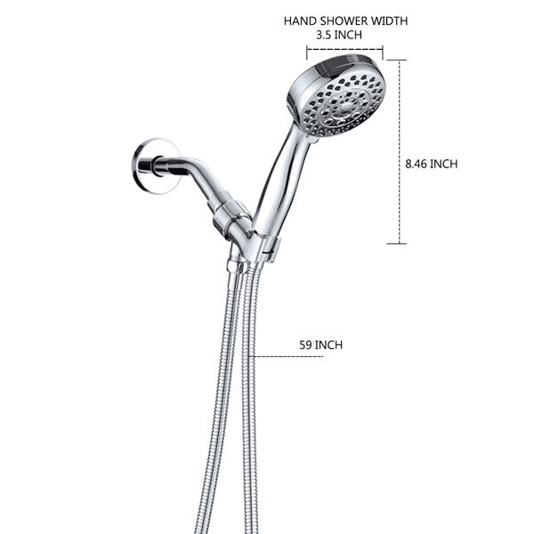 Handheld Shower Head with Hose High Pressure Shower Heads, Chrome