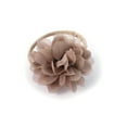 thumbnail image 3 of My Lello Baby Girl Rounded Petal Chiffon Flower Nylon Elastic Headbands Set 2pcs - Large - Burgundy / Taupe, 3 of 6