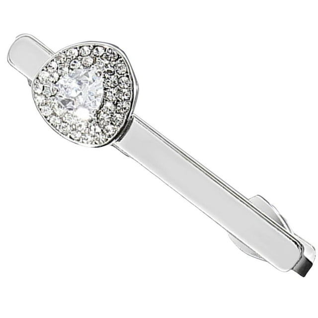 Clip de Barra de para Hombre de Metal, Broche para , para Oficina de Negocios, Navidad Blanco Yinane Clip de barra de corbata