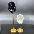 thumbnail image 2 of Durable Earring Display Holder Human Ear Model Stud Holder Stand selling show Soft Silicone Black Left, 2 of 9