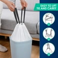 thumbnail image 4 of 5 Gallon 80 Counts Strong Drawstring Trash Bags Garbage Bags by RayPard, Small Plastic Bags, Trash Can Liners for Home Office Kitchen Bathroom Bedroom, White Waste Basket Liners (White), 4 of 7
