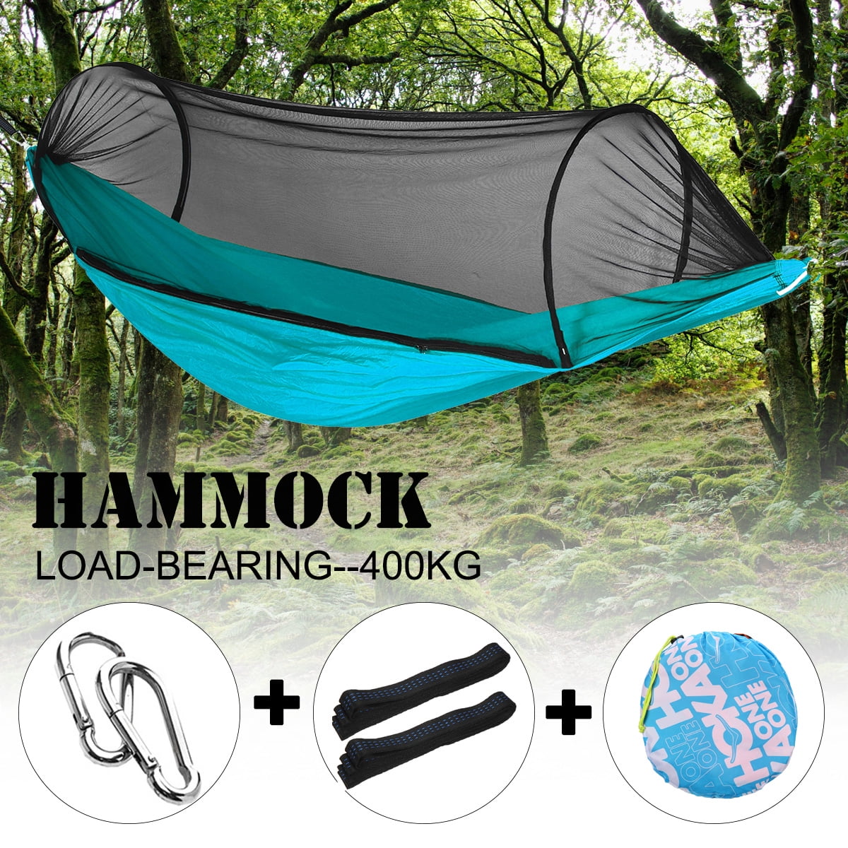 Camping Hammock Tent Mosquito Net Set Outdoor Double Hanging Bed Swing Chair USA