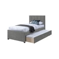 thumbnail image 6 of Meridian Furniture Hudson Grey Faux Leather Twin Trundle Bed, 6 of 9