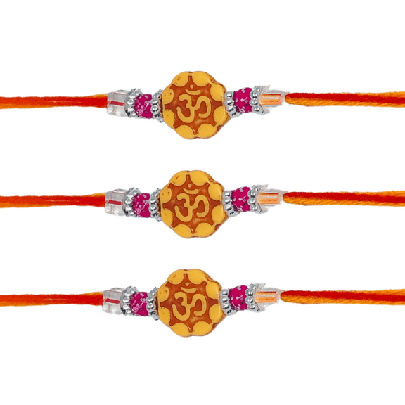 KHANDEKAR Rakhi for Brother, Rakhi Bracelet, Rakhi Thread Pack of 4, Rakshabandhan Rakhee, Rakhi Set for Bhaiya, Bhai Bhabhi Rakhi