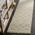 thumbnail image 4 of SAFAVIEH Arizona Zarif Geometric Shag Area Rug, Ivory/Beige, 5'1" x 7'6", 4 of 6