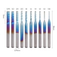 thumbnail image 3 of Riwcyla Router Bits Engraving Rotary End Mills 18'' Shank Blue Coated Router Bits Tungsten Steel Rotary Burrs Set 0.8~3.175mm, 10 Pcs, 3 of 6