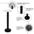 thumbnail image 5 of COZAYH Pedestal Small End Table, Contemporary Side Table with Black Base and White Top, 5 of 6