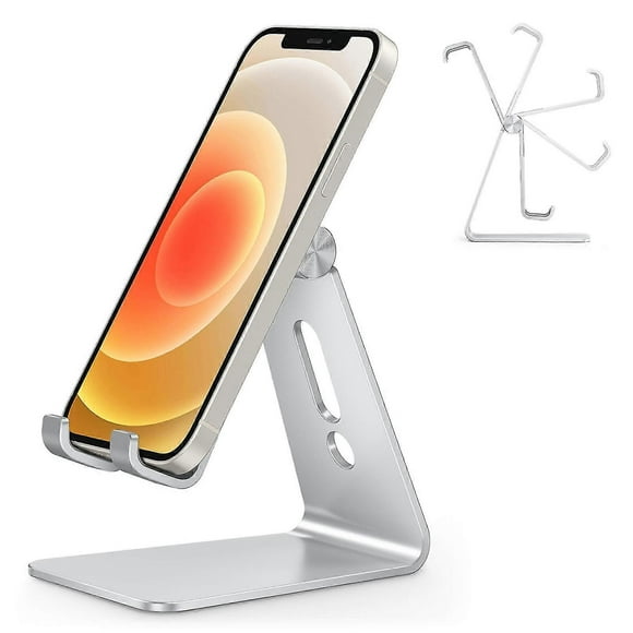 Soporte ajustable para teléfono celular, soporte de escritorio de aluminio para teléfono