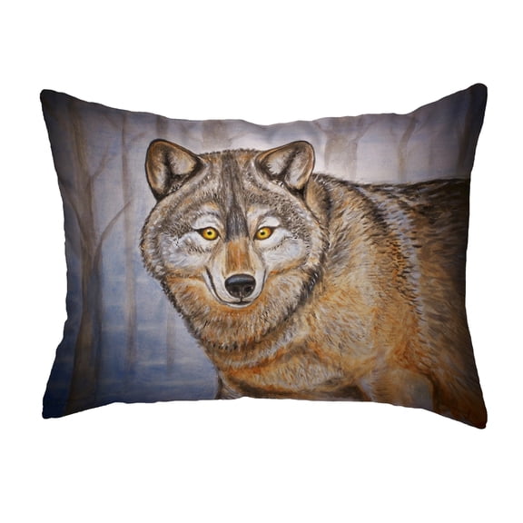 Betsy Drake KS315 11 x 14 in. Grey Wolf Small No-Cord Pillow