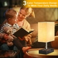 thumbnail image 4 of LOFTER-PRO Desk Lamp, Cordless Table Lamp for Bedroom, 3 Way Dimmable Table Lamps with Dual USB Charging Ports and AC Outlet, Bedside Lamps with 2 Phone Stands for Night Stands, Living Room, Office, 4 of 10