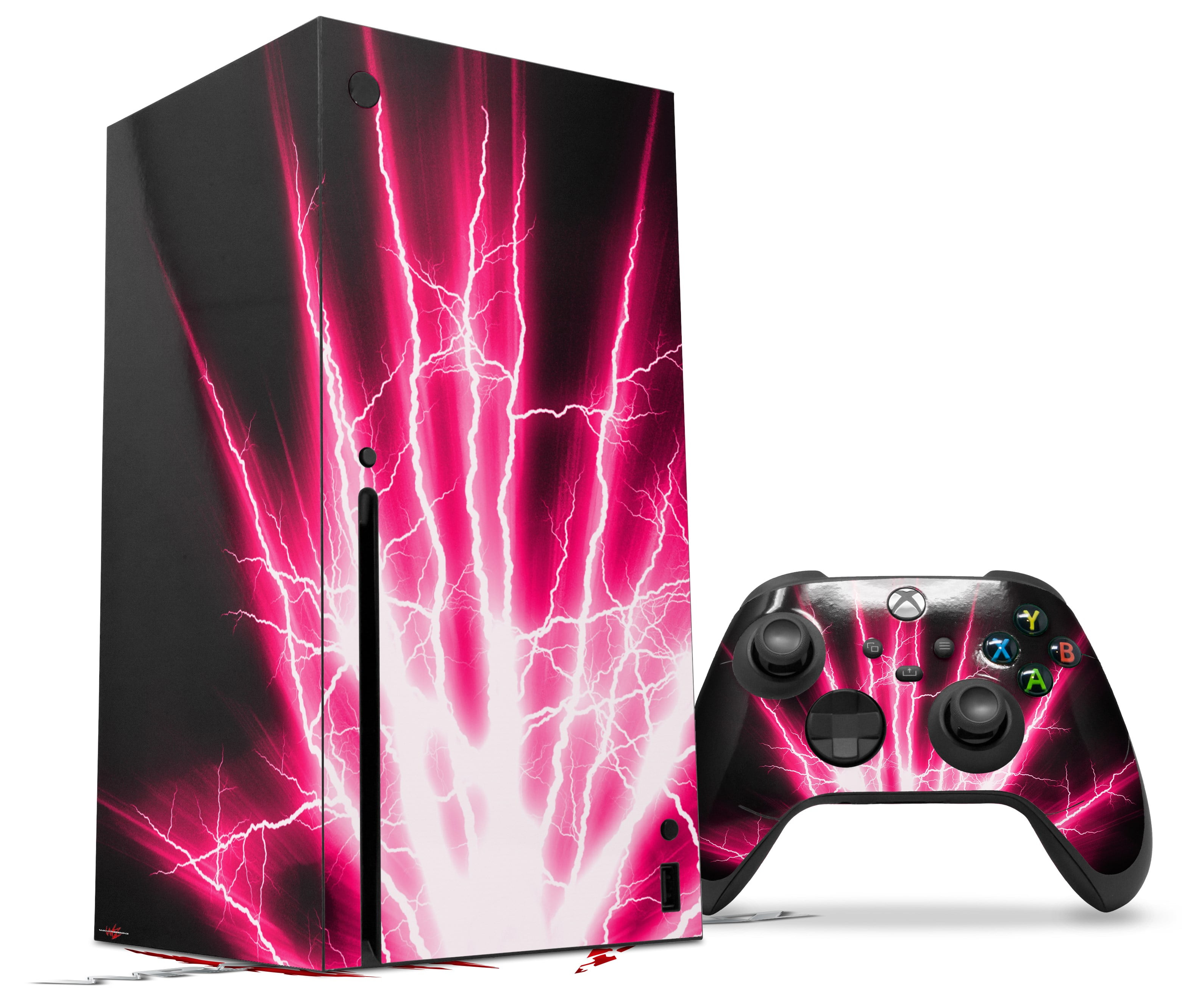 team Redding Monument WraptorSkinz Skin Wrap compatible with the 2020 XBOX Series X Console and  Controller Lightning Pink (XBOX NOT INCLUDED) - Walmart.com