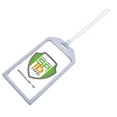 thumbnail image 4 of 5 Pack - Premium Rigid Airline Luggage Tag Holders with 6" Worm Loops - Heavy Duty Hard Plastic -Suitcase ID Tag Identifiers with Business Card Insert Window by Specialist ID (White), 4 of 6