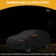 thumbnail image 3 of Funda para auto impermeable para todo clima, protección exterior contra el sol y la lluvia, con tiras reflectantes, negra para Kia Sportage, 3 of 7
