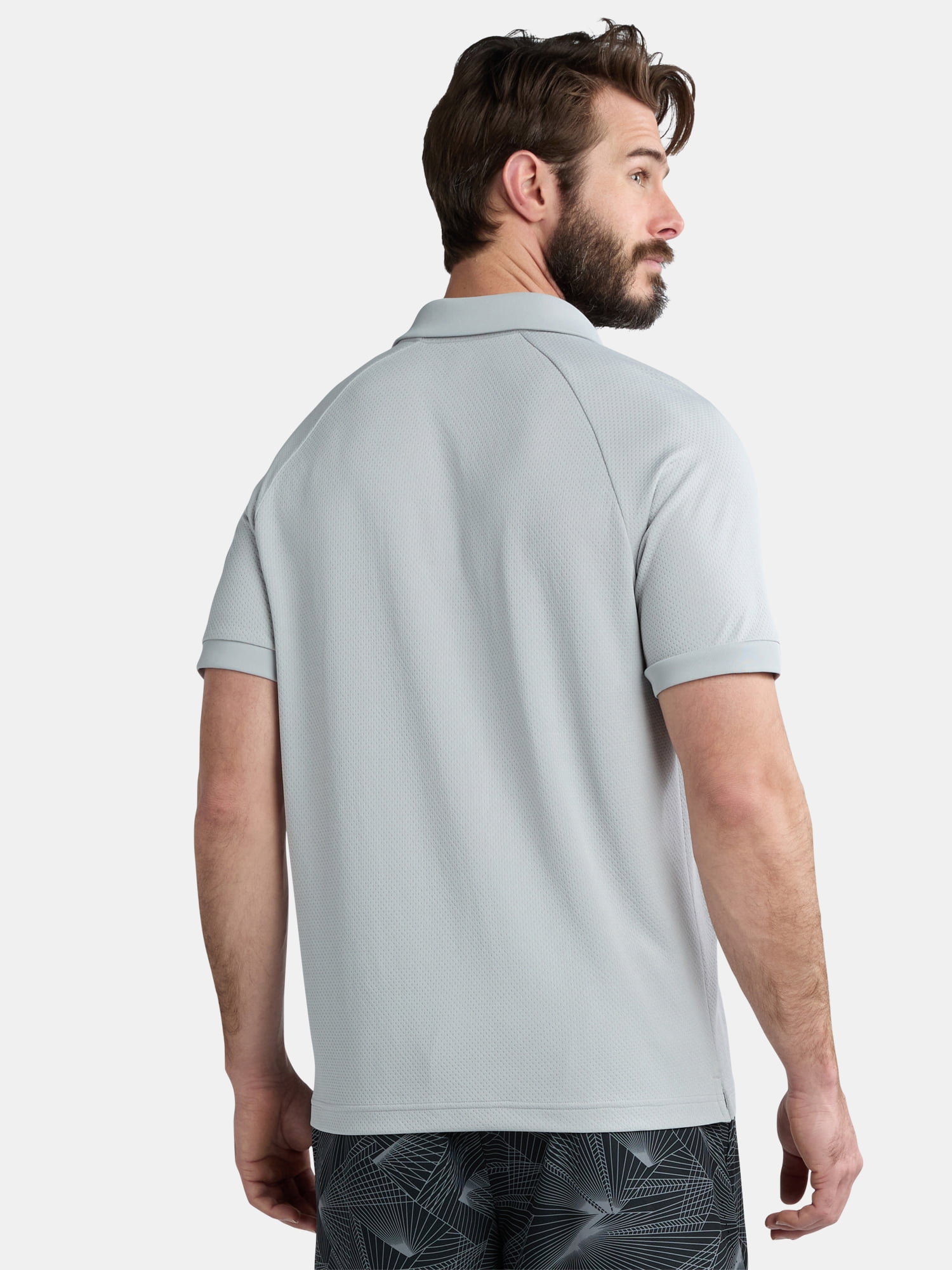Athletic Works Men's and Big and Tall Men's Active Mesh Polo Shirt, Size XS-5XL