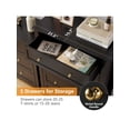 thumbnail image 3 of Bingirl Commode à 5 Tiroirs, Table de Nuit Moderne Haute avec Tiroirs Profonds et Poignée Ronde en Nickel, Armoire de Rangement en Bois pour Chambre, Salon, Couloir, 3 of 8