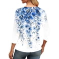 thumbnail image 6 of Women's Tops, Tees & Blouses Cotton,3/4 Length Sleeve Womens Tops V Neck Three Quarter T Shirts Spring 2026 Dressy Casual Blouses, 6 of 6