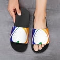 thumbnail image 6 of GZHJMY Stylish Slides for Women Men, Grunge Heart Frame on Rainbow Pride Symbol Soft Flexible Slip-on Sandals Slippers, 6 of 7