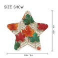 thumbnail image 2 of Star Night Light Auto On/Off Plug-in Wall Light with Light Sensor Warm White LED for Home Party Green and Red Maple Leaves, 2 of 6