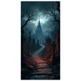 thumbnail image 1 of Gothic Design Halloween Banner Spooky Graveyard Full Moon Haunted Backdrop for Halloween Party Decoration Night Event, 1 of 5