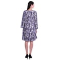 thumbnail image 4 of Moomaya Robe Courte Évasée Imprimée de Designer, Manches Longues, Tunique en Velours, Robes pour Femmes, 4 of 6