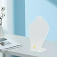 thumbnail image 3 of Necklace Chain Holder Display Stand Jewelry Earring Rack Marble Acrylic Base Transparent, 3 of 8