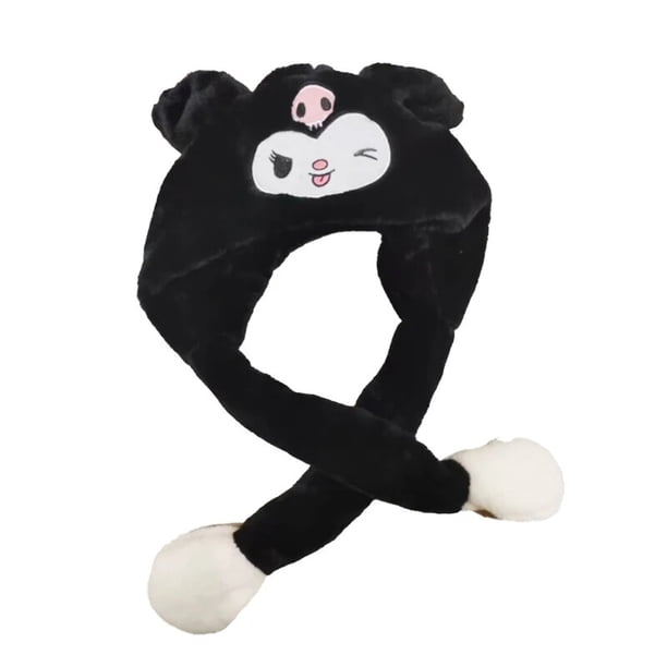 Sanrio-gorro de dibujos animados de Hellokitty para niña, gorro de protección auditiva de felpa Kawaii Kuromi, gorro de Anime Cinnamoroll A con orejas móviles, Invierno LIUWENJING unisex