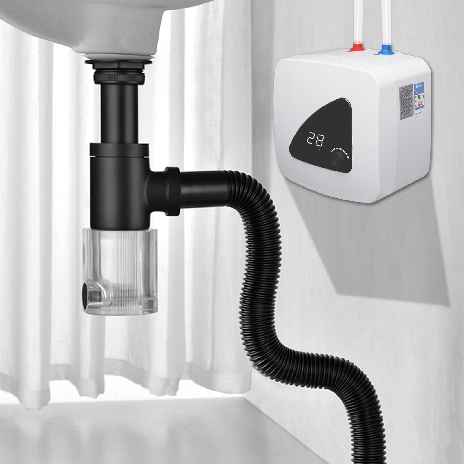 13.96 Gallon Portable Electric Water Heater,Electric Hot Water Heaters Storage,5L Mini Tank Water Heater