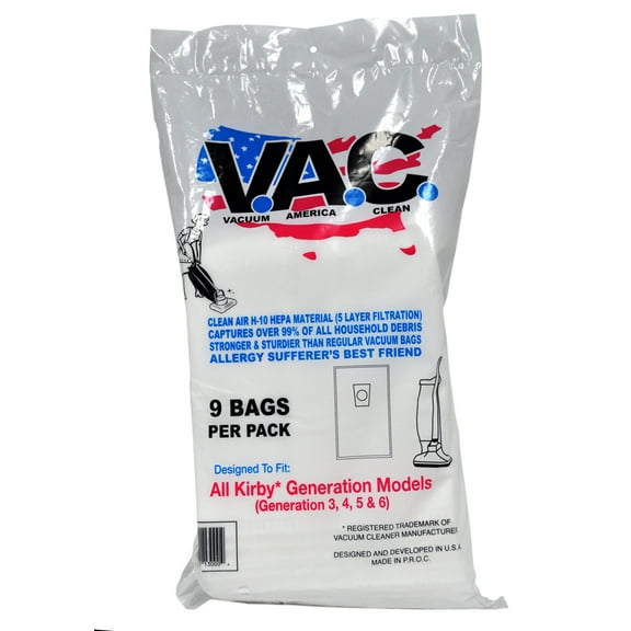 Vacuum America Clean HEPA Vacuum Bags Designed To Fit Kirby Generation Upright Vacuums
