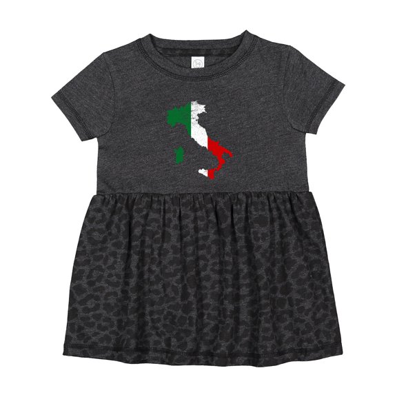 Inktastic Italian Map Flag Girls Baby Dress