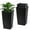 Black, variant on Towallmark Flower Pots,Set of 2,30-Inch Tall Rectangular Planters,Flower Pots for Indoor Plants,Modern Indoor/Outdoor Plant Pots,Black