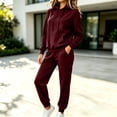 thumbnail image 5 of HAiming Womens Sweatsuits Sets 2 Piece Outfits Long Sleeve Hooded Sweatshirts Sweatpants Workout Clothes with Pockets, 5 of 7