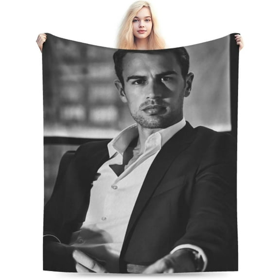Blanket Theo James Soft and Comfortable Warm Fleece Throw Blankets Yoga Blankets Beach Blanket Picnic Blankets Gift for Dorm room office decor Sofa Bed Camping Travel All Season