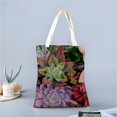 thumbnail image 2 of Plantas Suculentas Bolso de tela con estampado de lienzo para mujer, bolsa de compras reutilizable y estética, con cremallera interior, regalo para mujer,40*40cm., 2 of 6