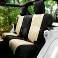 thumbnail image 2 of For 2007-2017 Jeep Wrangler JK 2DR FH Group Neoprene Waterproof Custom Fit Car Seat Covers Rear Set - Beige, 2 of 5