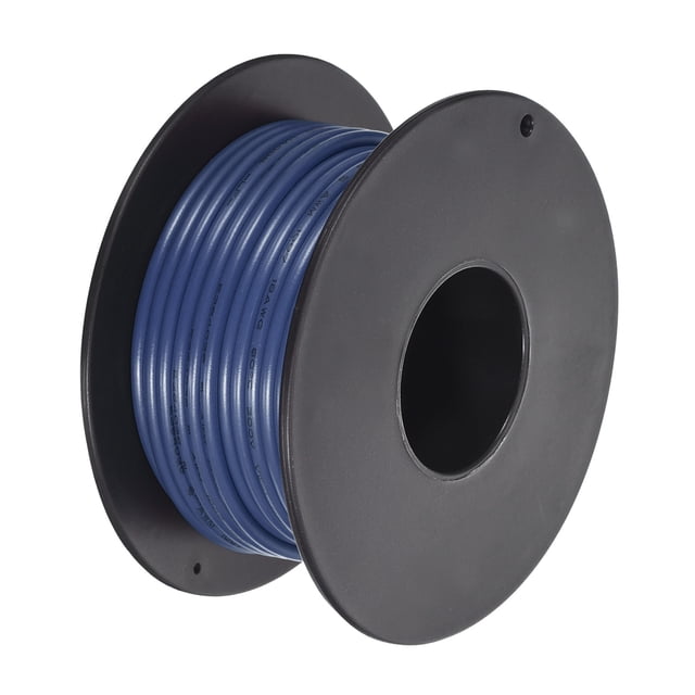 Uxcell 18AWG Stranded Wire Hookup 10M/33ft Blue, Electrical Wire UL1007 Spool