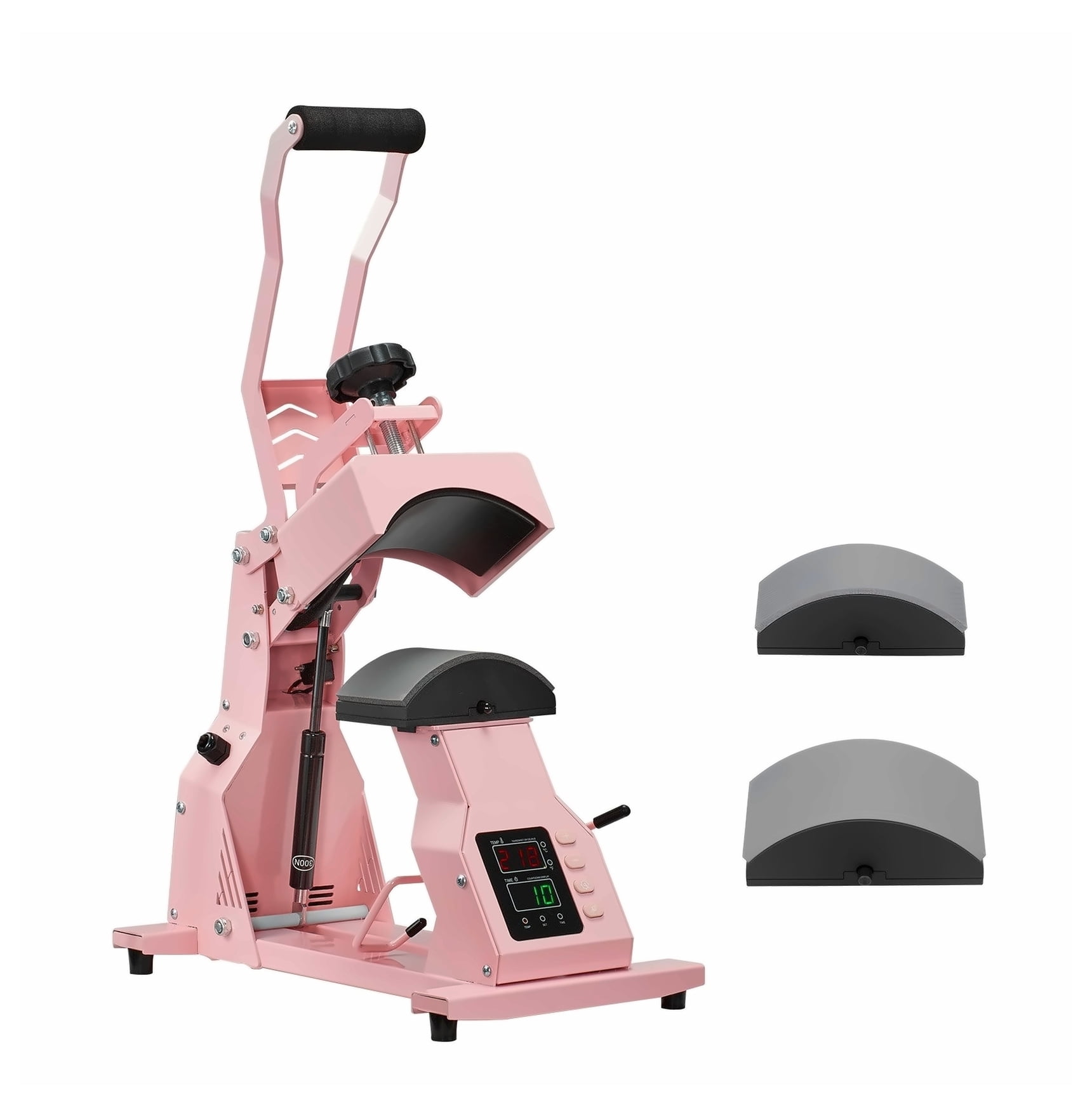 Hat Heat Press Machine for Caps, 2 Platens HTV Press, Pink