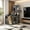 Grey, variant on AUU Modular Cat Litter Box Enclosure with Cat Tree, Hidden Litter Box with LED Light, Sisal Scratching Board, Storage Space, Condo and Platform, All-in-One Cat Tower