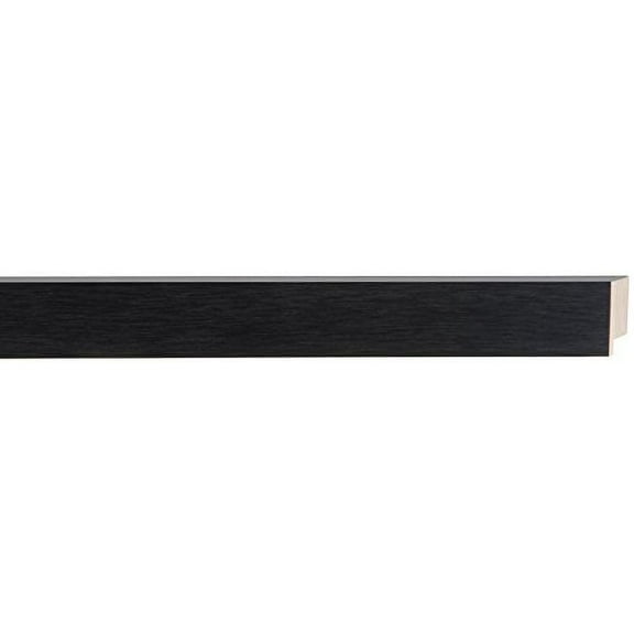 Picture Frame Moulding (Wood) 18Ft Bundle - Traditional Black Finish - 1.1875" Width - 9/16" Rabbet