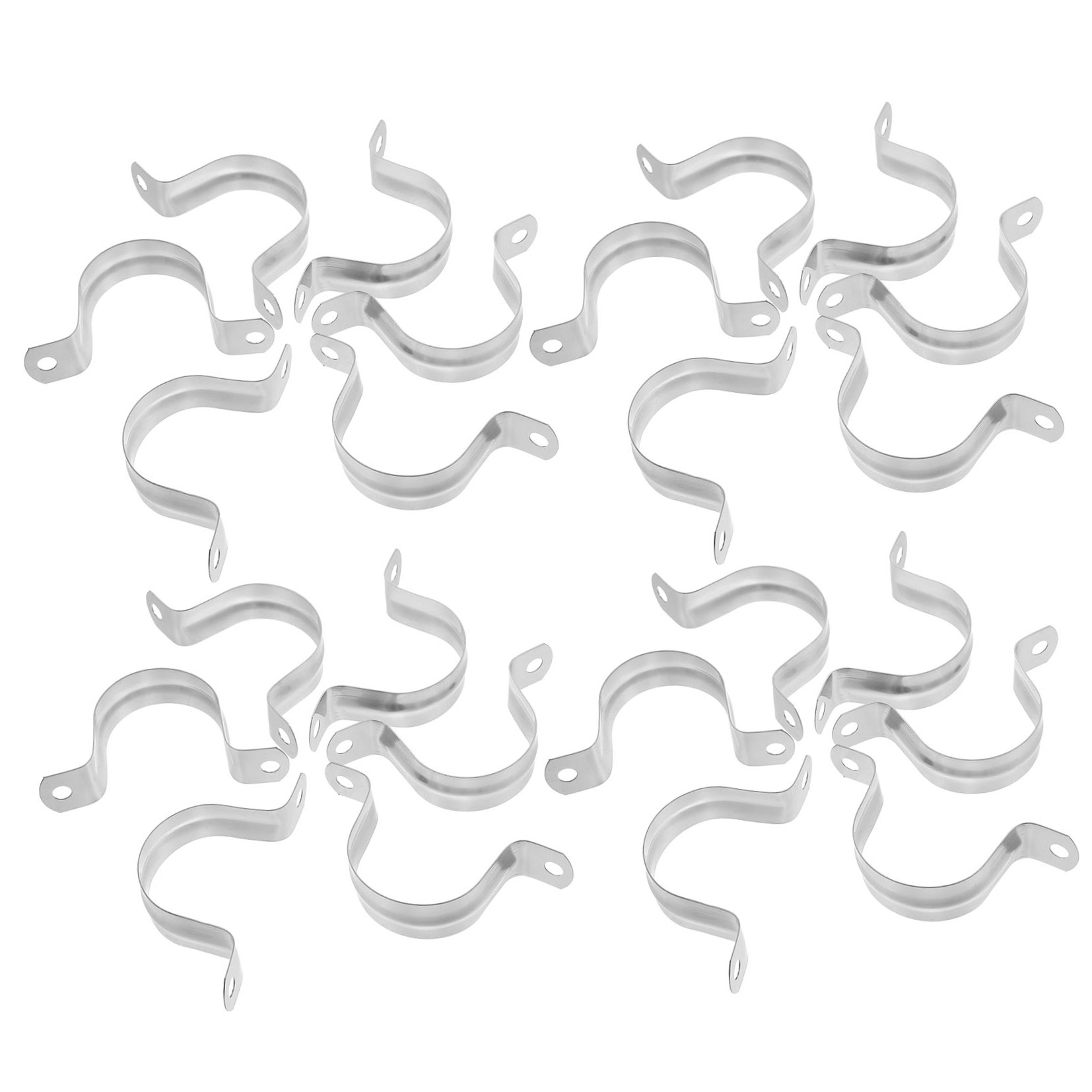 UPOUART Heavy Duty Stainless Steel U-Clamps, 100 Pieces Wire and Cord Fastening Hardware for Secure Fixing and Use