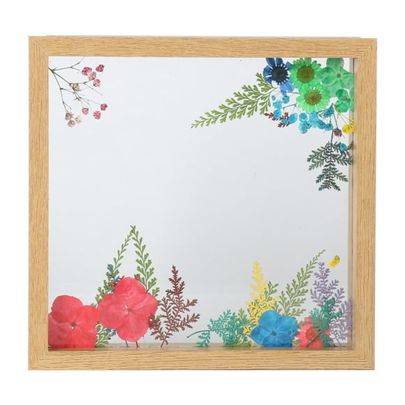 Yhmxh Home Decor,Gifts for Women/Men,Teen Gifts Wooden Double-sided Transparent Glass Photo Frame,Plant Leaf Specimen Frame A4 Paper Cuttings Diy Picture Frame Picture Frames