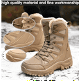 thumbnail image 2 of Cyiecw Waterproof Snow Boots for Men and Women Outdoor Mid-tube Lace Winter Warm Plus Velvet Snow Cotton Shoes Thick-soled High-top Boots, 2 of 7