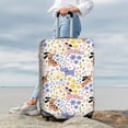 thumbnail image 3 of Lsque Floral Puppy Printed Luggage Cover, Travel Luggage Protector,Scratch and Dirt Resistant, Fits 18-32 Inch Luggage -, 3 of 9