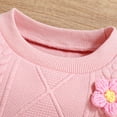 thumbnail image 5 of Kogui Cute Outfits for Girls Preppy Baby Clothes Gender Neutral Baby Boy Girl Long Sleeve Sweatshirt Pullover Pant Fall Solid Color Outfit Size 9 12 Months (Pink,9-12 Months), 5 of 6