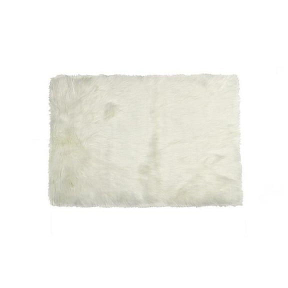 2 x 3 ft. Hudson Faux Fur Rectangular Rug - Off White
