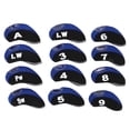 thumbnail image 1 of 12 Uds fundas de cabeza para Club de Golf cubierta de número de poste de hierro de Golf cubierta protectora para cabeza negro azul real YUNYI BRAND  Deportes, 1 of 8